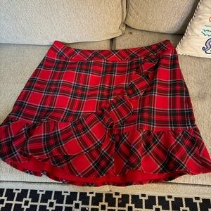 Vineyard Vines Red and Black Plaid Mini Skirt